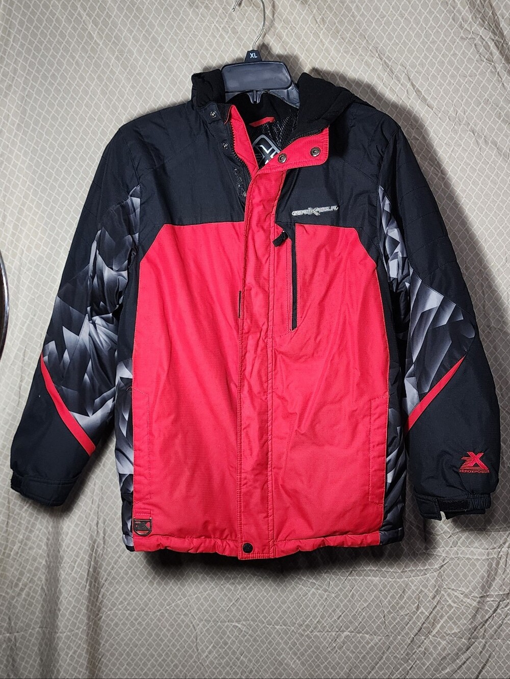 ZeroXposur Boarding Co. Black Red Winter Coat Boy's 16 Used